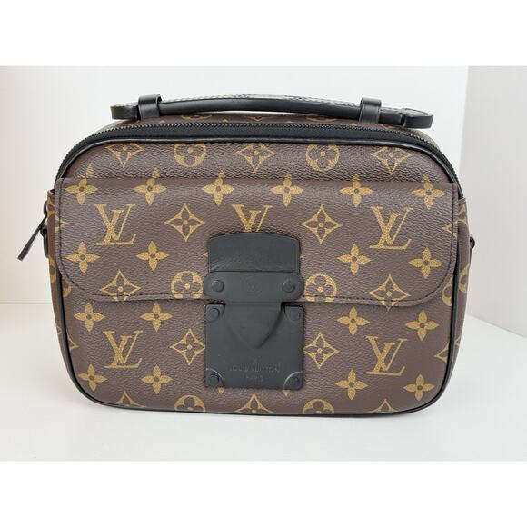 Louis Vuitton S Lock Monogram Macassar Canvas Crossbody Bag - Picture 3 of 15